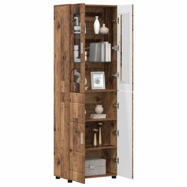 vidaXL Highboard FLORIN 60x35x182cm Παλιό ξύλο