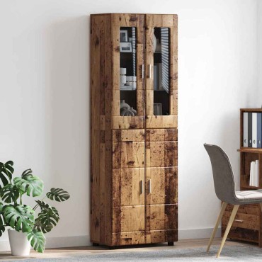 vidaXL Highboard FLORIN 60x35x182cm Παλιό ξύλο