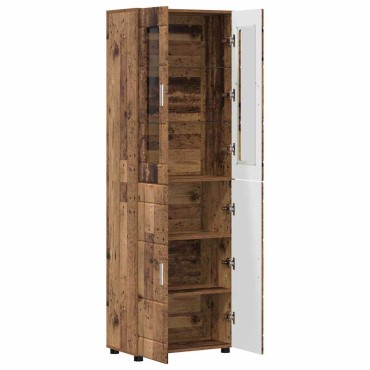 vidaXL Highboard FLORIN 60x35x182cm Παλιό ξύλο