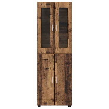 vidaXL Highboard FLORIN 60x35x182cm Παλιό ξύλο