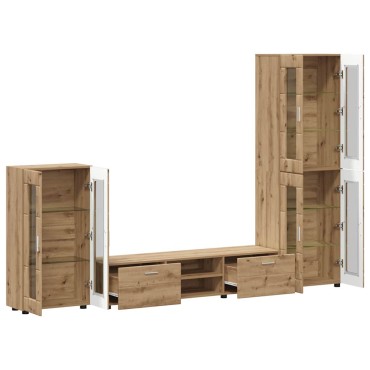 vidaXL Σετ επίπλου τηλεόρασης FLORIN 3 τμχ. Artisan Oak