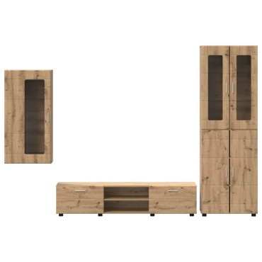 vidaXL Σετ επίπλου τηλεόρασης FLORIN 3 τμχ. Artisan Oak