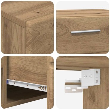 vidaXL Σετ επίπλου τηλεόρασης FLORIN 3 τμχ. Artisan Oak