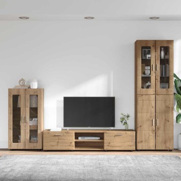 vidaXL Σετ επίπλου τηλεόρασης FLORIN 3 τμχ. Artisan Oak