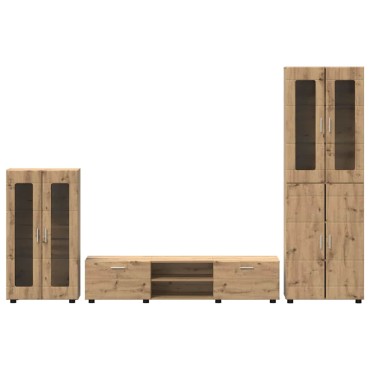 vidaXL Σετ επίπλου τηλεόρασης FLORIN 3 τμχ. Artisan Oak