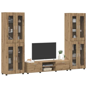 vidaXL Σετ επίπλου τηλεόρασης FLORIN 3 τμχ. Artisan Oak