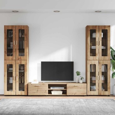 vidaXL Σετ επίπλου τηλεόρασης FLORIN 3 τμχ. Artisan Oak