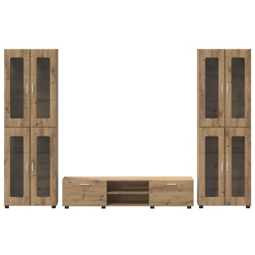vidaXL Σετ επίπλου τηλεόρασης FLORIN 3 τμχ. Artisan Oak