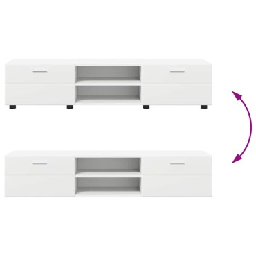 vidaXL Σετ επίπλου τηλεόρασης FLORIN 3 τεμ. Λευκό Επεξεργασμένο ξύλο 150x39x30cm