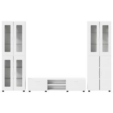 vidaXL Σετ επίπλου τηλεόρασης FLORIN 3 τεμ. Λευκό Επεξεργασμένο ξύλο 150x39x30cm