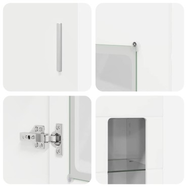 vidaXL Σετ επίπλου τηλεόρασης FLORIN 3 τεμ. Υψηλής γυαλάδας λευκό 150x39x30cm