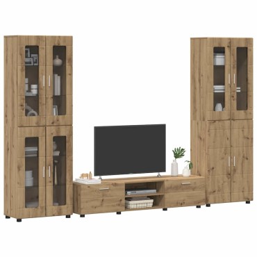 vidaXL Σετ επίπλου τηλεόρασης FLORIN 3 τμχ. Artisan Oak