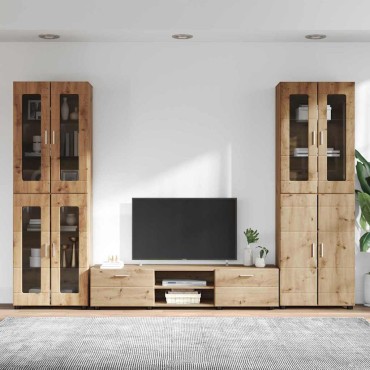 vidaXL Σετ επίπλου τηλεόρασης FLORIN 3 τμχ. Artisan Oak