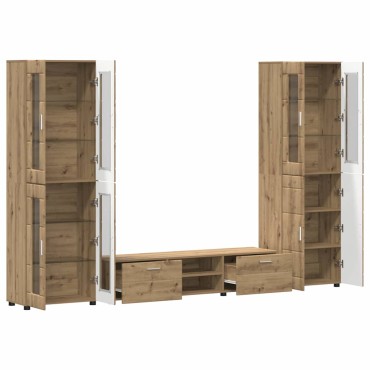 vidaXL Σετ επίπλου τηλεόρασης FLORIN 3 τμχ. Artisan Oak