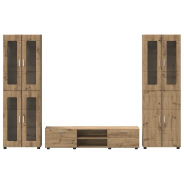vidaXL Σετ επίπλου τηλεόρασης FLORIN 3 τμχ. Artisan Oak