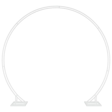 vidaXL Διπλός Γάμος Αψίδα Λευκό 220 x 45 x 200 εκ. Ατσάλι