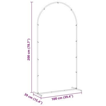vidaXL Αψίδα Γάμου Χρυσό 100 x 39 x 200 εκ. Ατσάλι
