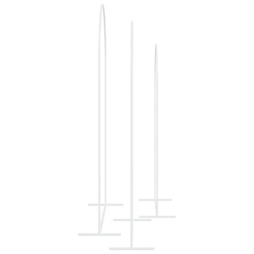 vidaXL Αψίδα Γάμου 3 τμχ. Λευκός 120 x 40 x 217 εκ. Ατσάλι
