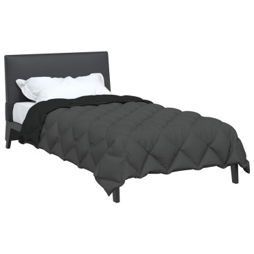 vidaXL Χειμερινό Παπλωματοθήκη 135 x 200 cm 450 gsm Μαύρο και Ανθρακί