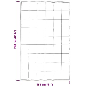 vidaXL Καλοκαιρινό Παπλωματοθήκη Χρυσό 155 x 220 cm