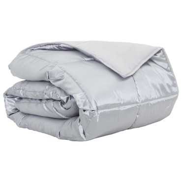 vidaXL Καλοκαιρινό Παπλωματοθήκη Ασημί 135 x 200 cm