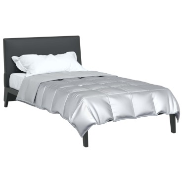 vidaXL Κουβέρτα ολόκληρου του χρόνου 135 x 200 cm 300 gsm Ασημί