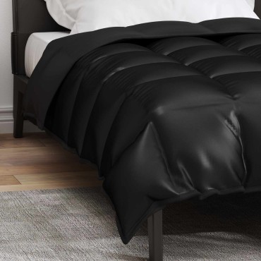 vidaXL Χειμερινό Παπλωματοθήκη 155 x 200 εκ. 450 gsm Μαύρο