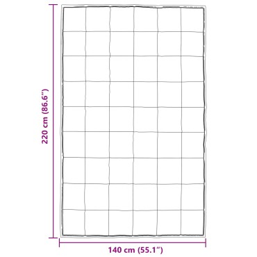 vidaXL Χειμερινό Παπλωματοθήκη Ασημί 140 x 220 cm Σατέν και Μικροΐνες