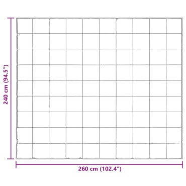 vidaXL Χειμερινό Παπλωματοθήκη 240 x 260 εκ. 450 gsm Ασημί