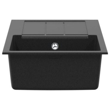 vidaXL Σιντρινο Μαύρο 780 x 500 mm 80% Χαλαζίας και 20% Ρητίνη
