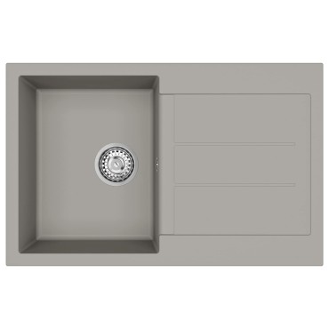 vidaXL Σιντρινο Γκρι 780 x 500 mm 80% Χαλαζίας και 20% Ρητίνη