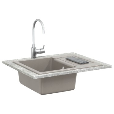 vidaXL Σιντρινο Γκρι 620 x 500 mm 80% Χαλαζίας και 20% Ρητίνη