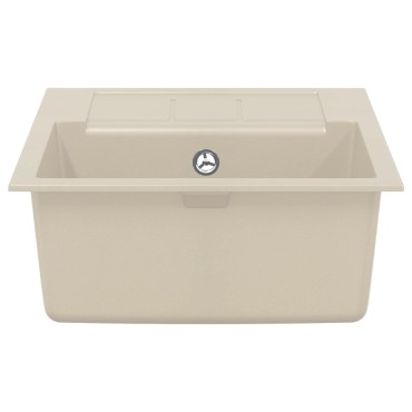 vidaXL Σιντρινο Μπεζ 620 x 500 mm 80% Χαλαζίας και 20% Ρητίνη