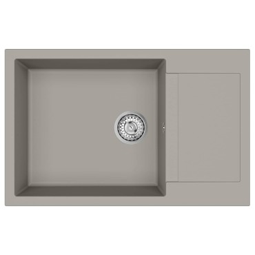 vidaXL Σιντρινο Γκρι 780 x 500 mm 80% Χαλαζίας και 20% Ρητίνη