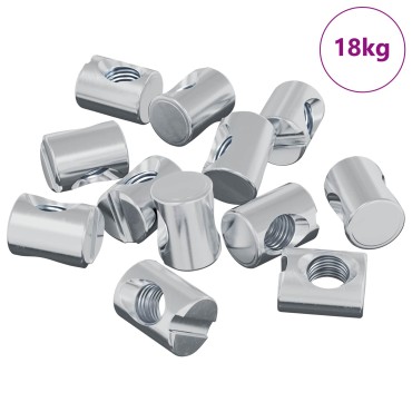 vidaXL Βίδες κουμπώματος 3462 τμχ. Ασημί M6 x 13 mm Μέταλλο