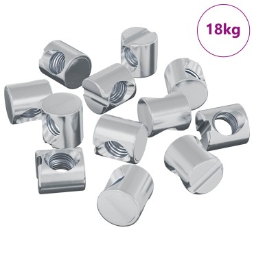 vidaXL Βίδες κουμπώματος 4500 τμχ. Ασημί M6 x 12 χιλ Μέταλλο