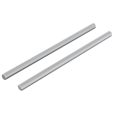vidaXL Ράβδος Με Σπείρωμα 2 τμχ. Ασημί 6 x 120 mm Ατσάλι