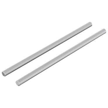 vidaXL Ράβδος Με Σπείρωμα 2 τμχ. Ασημί 6 x 135 mm Ατσάλι