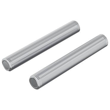 vidaXL Ράβδος Με Σπείρωμα 2 τμχ. Ασημί 8 x 55 mm Ατσάλι