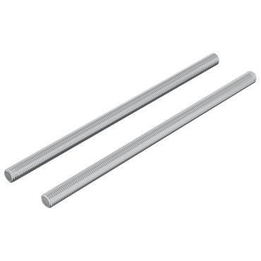 vidaXL Ράβδοι Με Σπείρωμα 2 τμχ. Ασημί M6 x 120 χλμ Μέταλλο