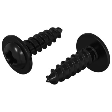 vidaXL Βίδα Αυτο-τρυπητή 2 τμχ. Μαύρο 3,5 x 12 mm Σίδερο