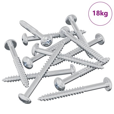 vidaXL Ξυλοβίδα 3273 τμχ. Ασημί 9,8 x 53 mm Ατσάλι