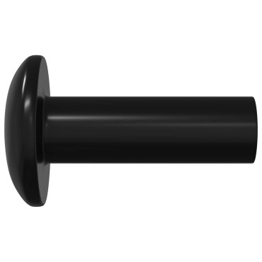 vidaXL Πριτσίνια Σωλήνα 2 τμχ. Μαύρο M4 x 14,5 mm Μέταλλο