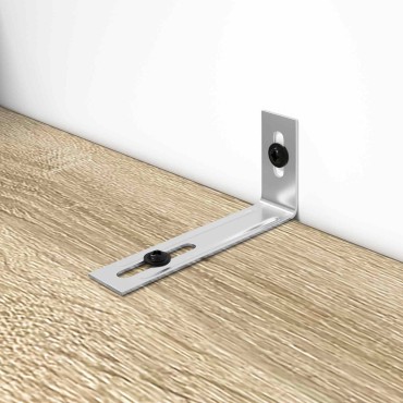 vidaXL Βραχίονας κατά της ανατροπής Μονόχρωμο 12 pcs Ασημί Σίδερο