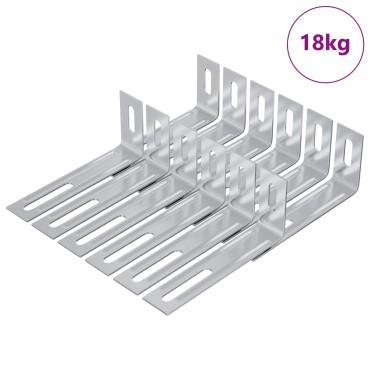 vidaXL Βραχίονας κατά της ανατροπής 1268 Ασημί 74,5 x 15 x 32 χιλιοστά