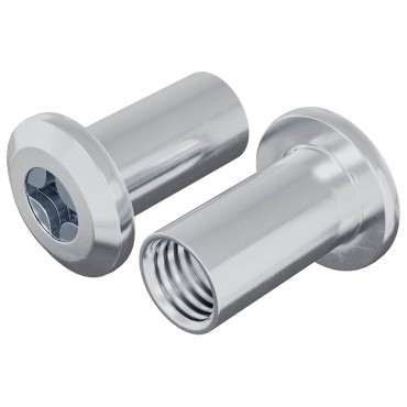 vidaXL Παξιμάδι Κλειδώματος 2 τμχ. Νίκελ M6 x 15 mm Ατσάλι