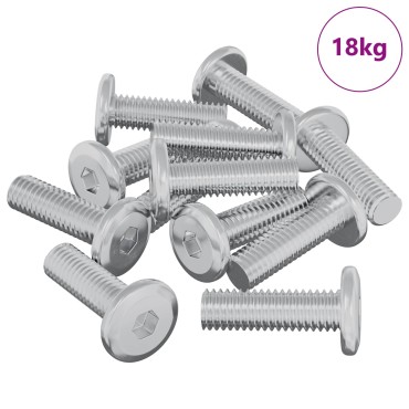vidaXL Βίδα 1593 τμχ. Ασημί 8 x 25 mm Ατσάλι