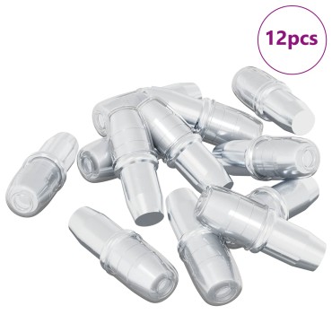 vidaXL Στήριγμα Ραφιού 12 Ασημί 7 x 16 mm Σίδερο