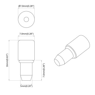 vidaXL Στήριγμα Ραφιού 12 Ασημί 7 x 16 mm Σίδερο
