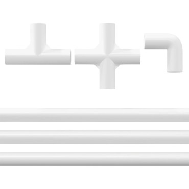 vidaXL Σωλήνας PVC 2 τμχ. Λευκό 12,2 x 1,8 x 500 mm PP και PE